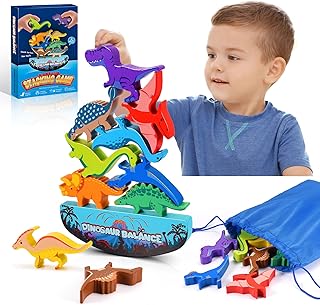 Boy Toy Age 3-9,Topunny Dinosaur Wooden Puzzle for Kids Toys for 3-9 Year Old Boys Fun Party Game Building Toys for Kids Ideas