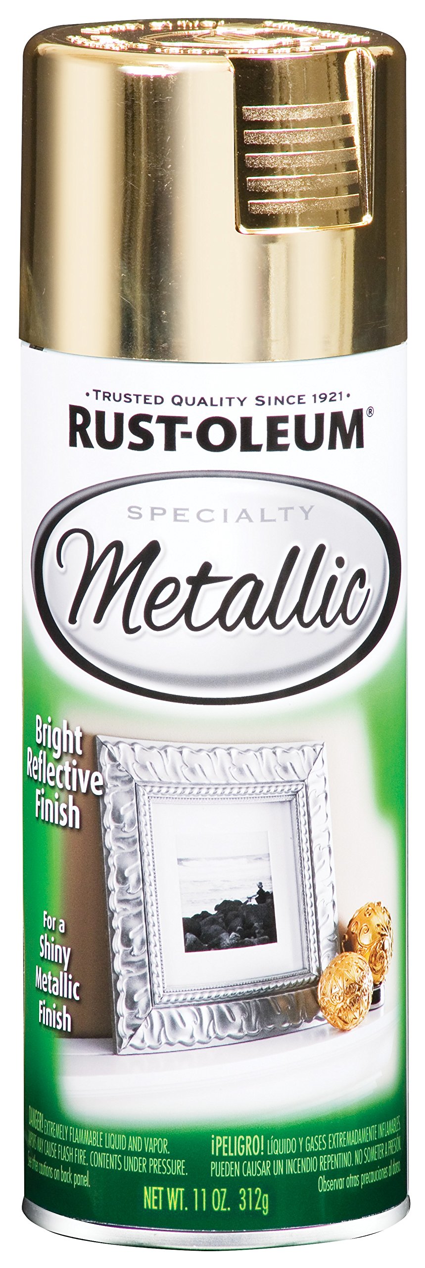 Rust-Oleum Metallic Gold Spray Paint | Reflective Decorative Finish, Picture Fra