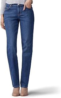Lee Women's Denim Trousers, Solid Premium Light Blue