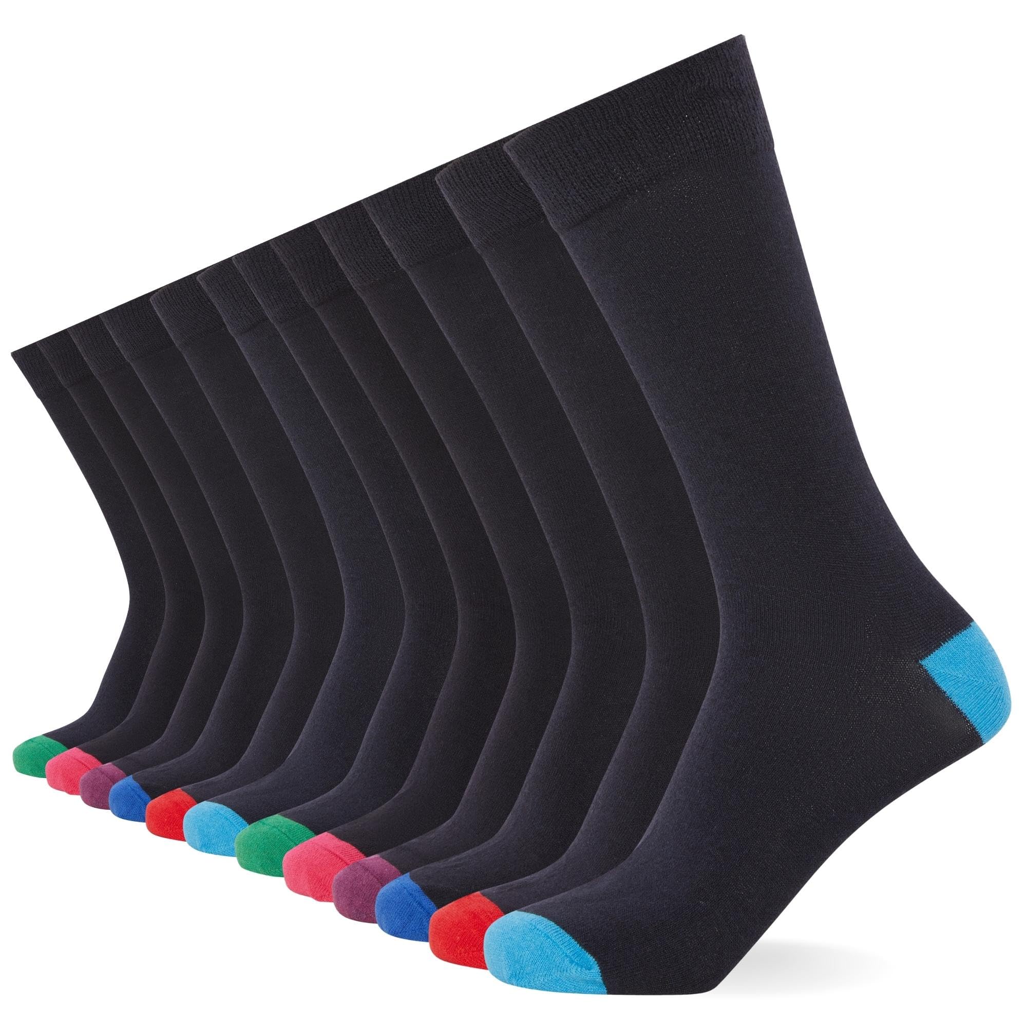FM London Pack of 12 Stylish Men's Thermal Breathable Socks