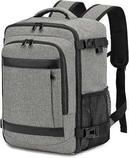 KLOSTAIN Hand Luggage Backpack 40 x 20 x 25 cm for Ryanair and Eurowings Travel Backpack Bag Small Travel Backpack Bag for Aeroplane - School Backpack for Women, Men, Teenagers, Light Grey Melange
