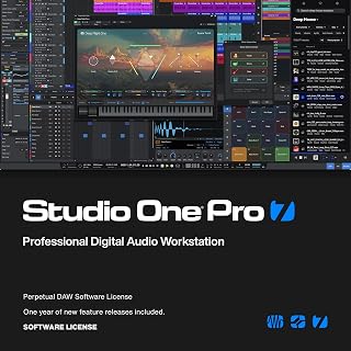 Studio One Pro 7 Perpetual License — Music Production Recording DAW Software with Stem Separation, Splice Integration, Mixing, Mastering, Virtual Instruments, Loops & Samples Included