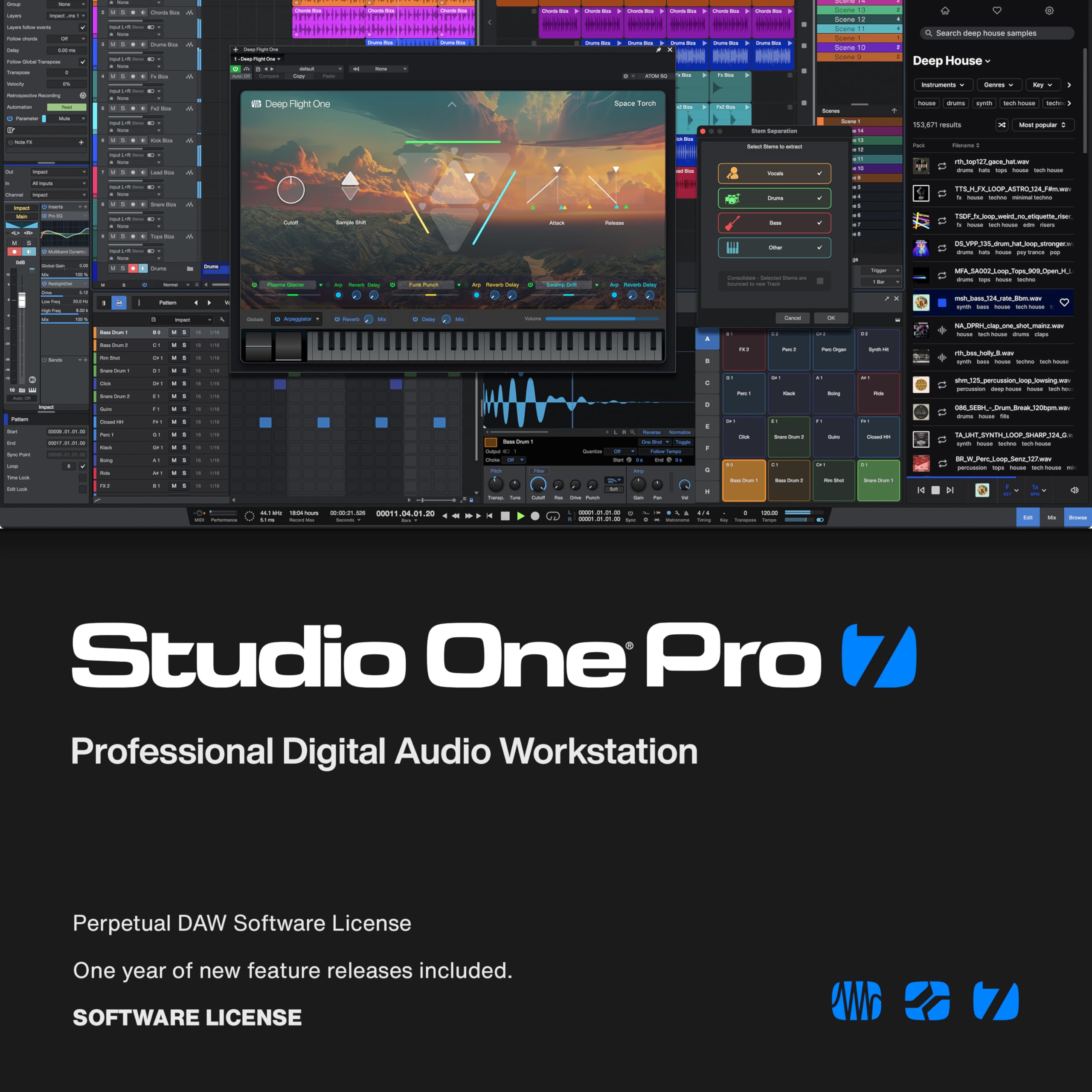 Studio One Pro 7 Perpetual License — Music Production Recording DAW Software wit
