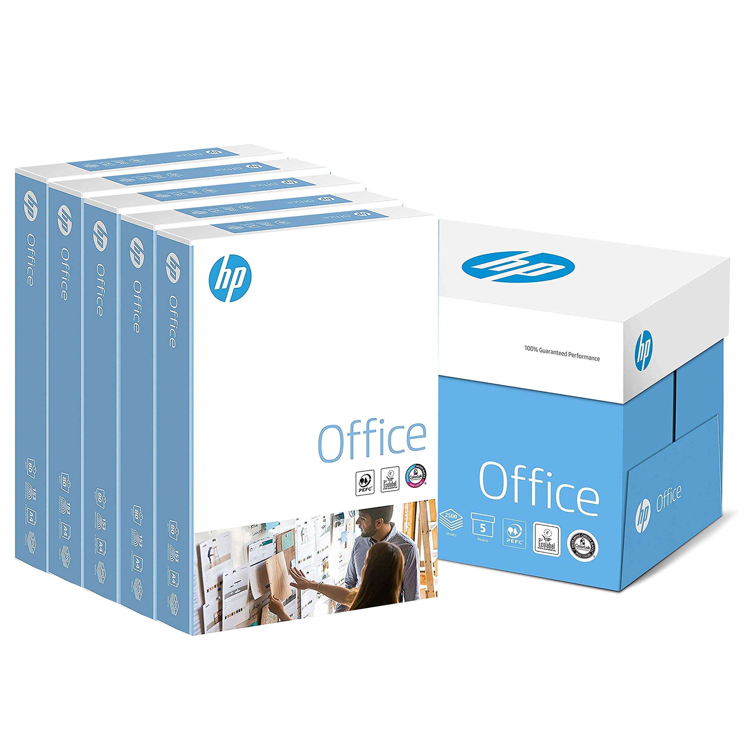 HP Papers,5 Ream I 2500 Sheets,White,RH98112 Printer Paper, Office A4 Paper, 210