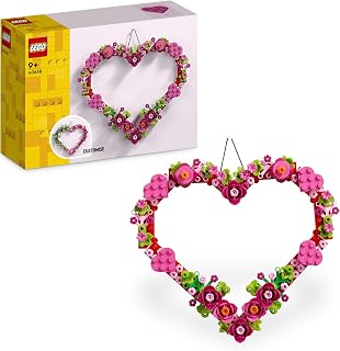 LEGO Heart Ornament 40638 | Toys for 9+ Year Old Girls & Boys, Arts & Crafts Kit, Flowers & Leaves, Kids' Bedroom Decor, Birthday Gift, 254 Pieces
