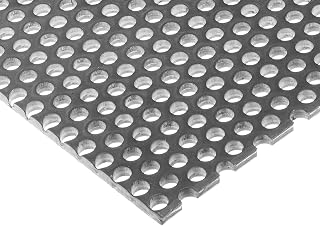 A36 Carbon Steel Perforated Sheet, Unpolished (Mill) Finish, Hot Rolled, Staggered 0.1875" Holes, ASTM A36, 0.036" Thickness, 20 Gauge, 24" Width, 36" Length, 0.25" Center to Center, OnlineMetals