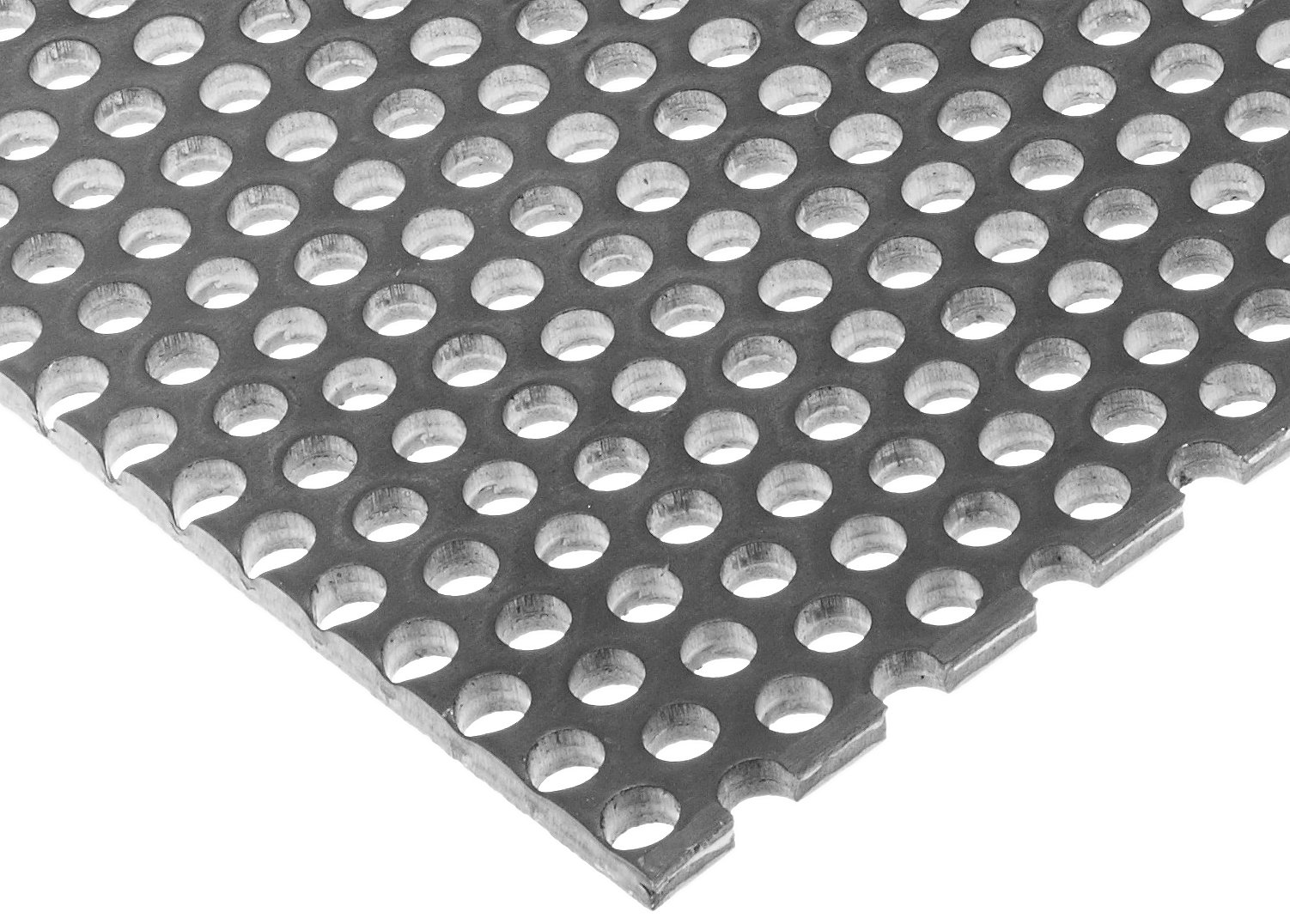 A36 Carbon Steel Perforated Sheet, Unpolished (Mill) Finish, Hot Rolled, Stagger
