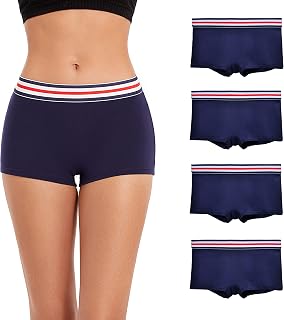 ZLYC Women's Cotton Elastic Panties Culotte Shorts Boxer Shorts