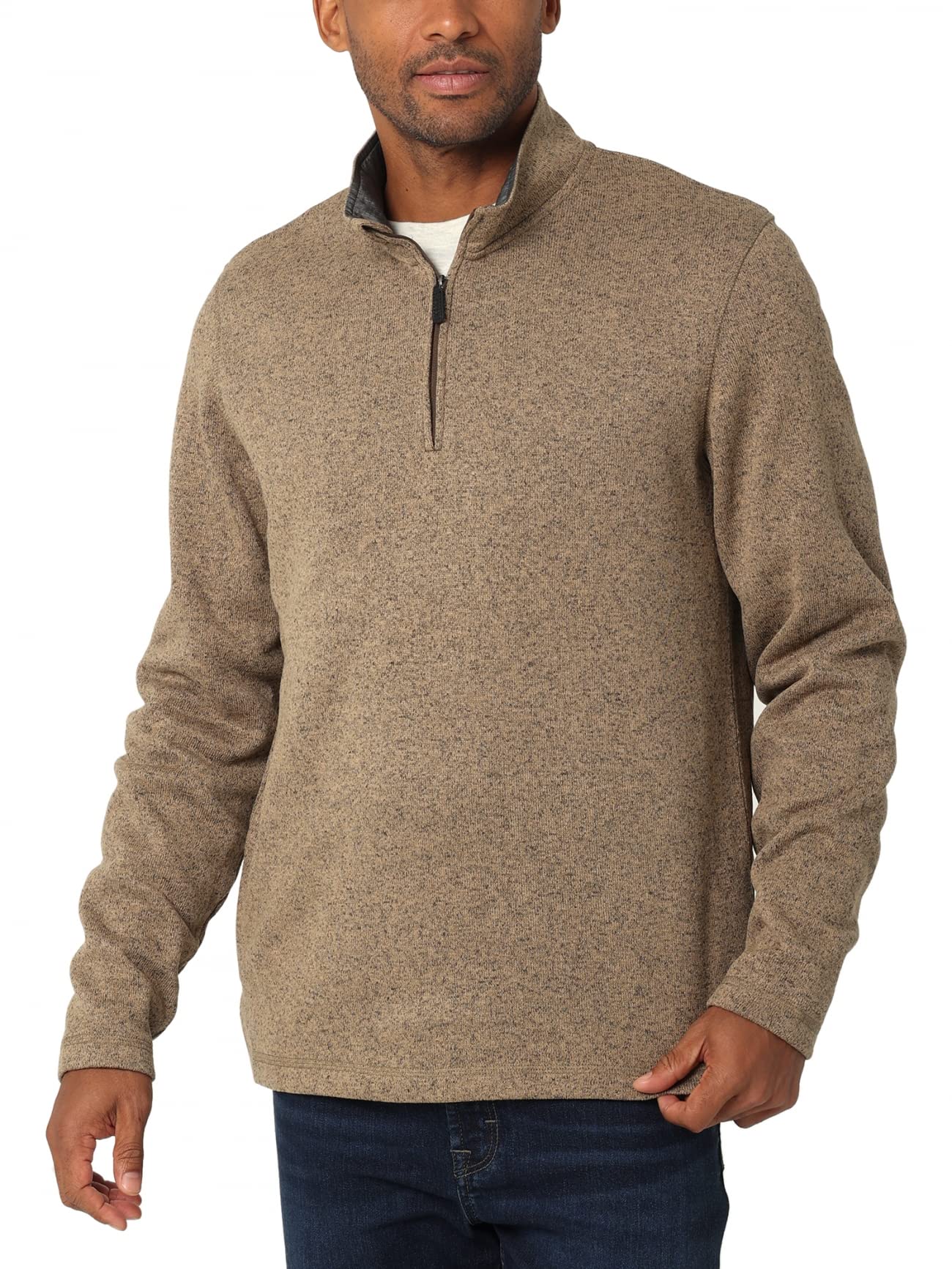 Wrangler Authentics Men's Long Sleeve Fleece Quarter-zip