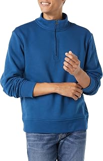 Amazon Essentials Quarter Zip Fleece Long Sleeve Sweatshirt