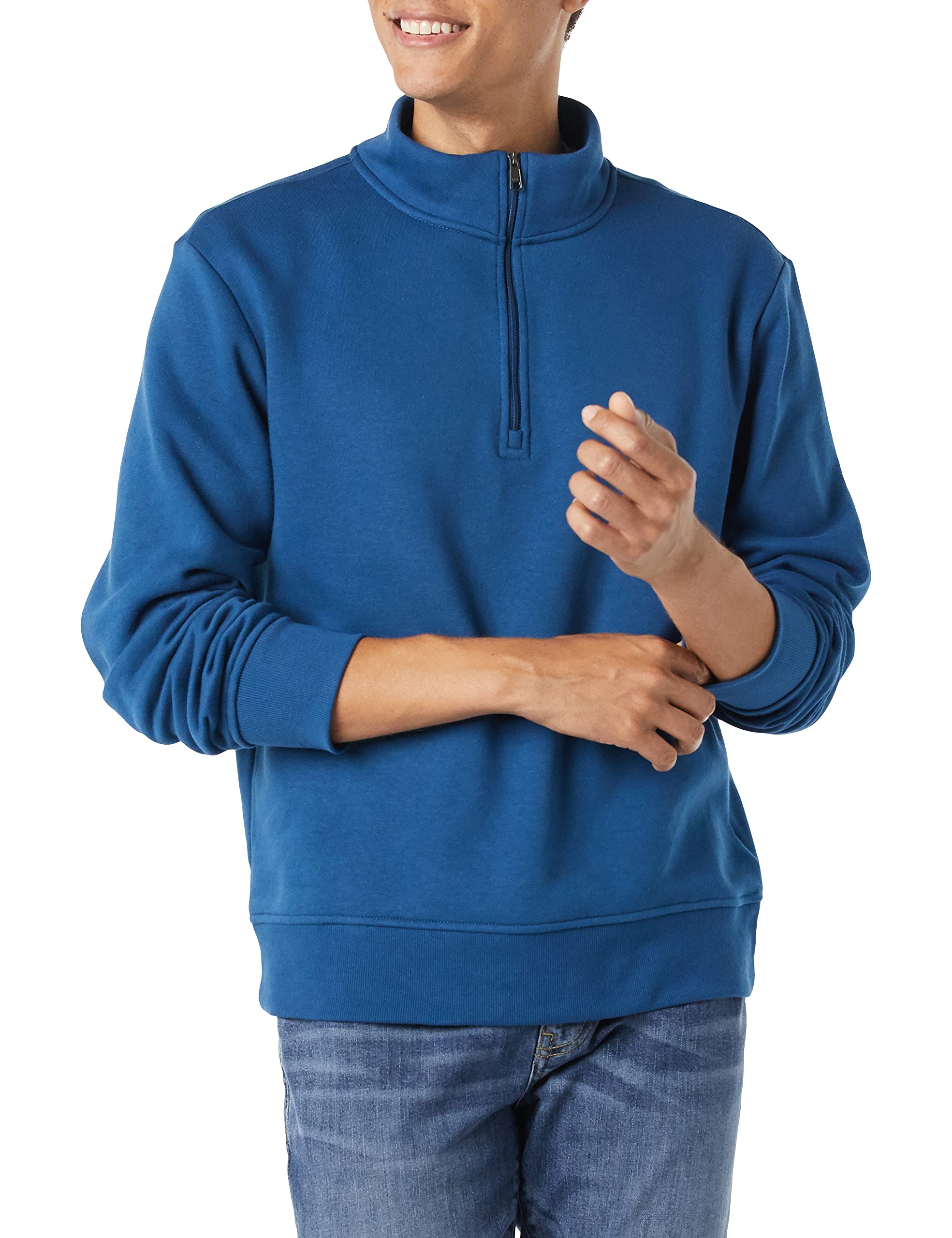 Amazon Essentials Quarter Zip Fleece Long Sleeve Sweatshirt