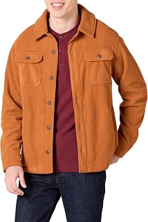 Amazon Essentials Men's Long-Sleeved Polar Fleece Shirt Jacket for Winter