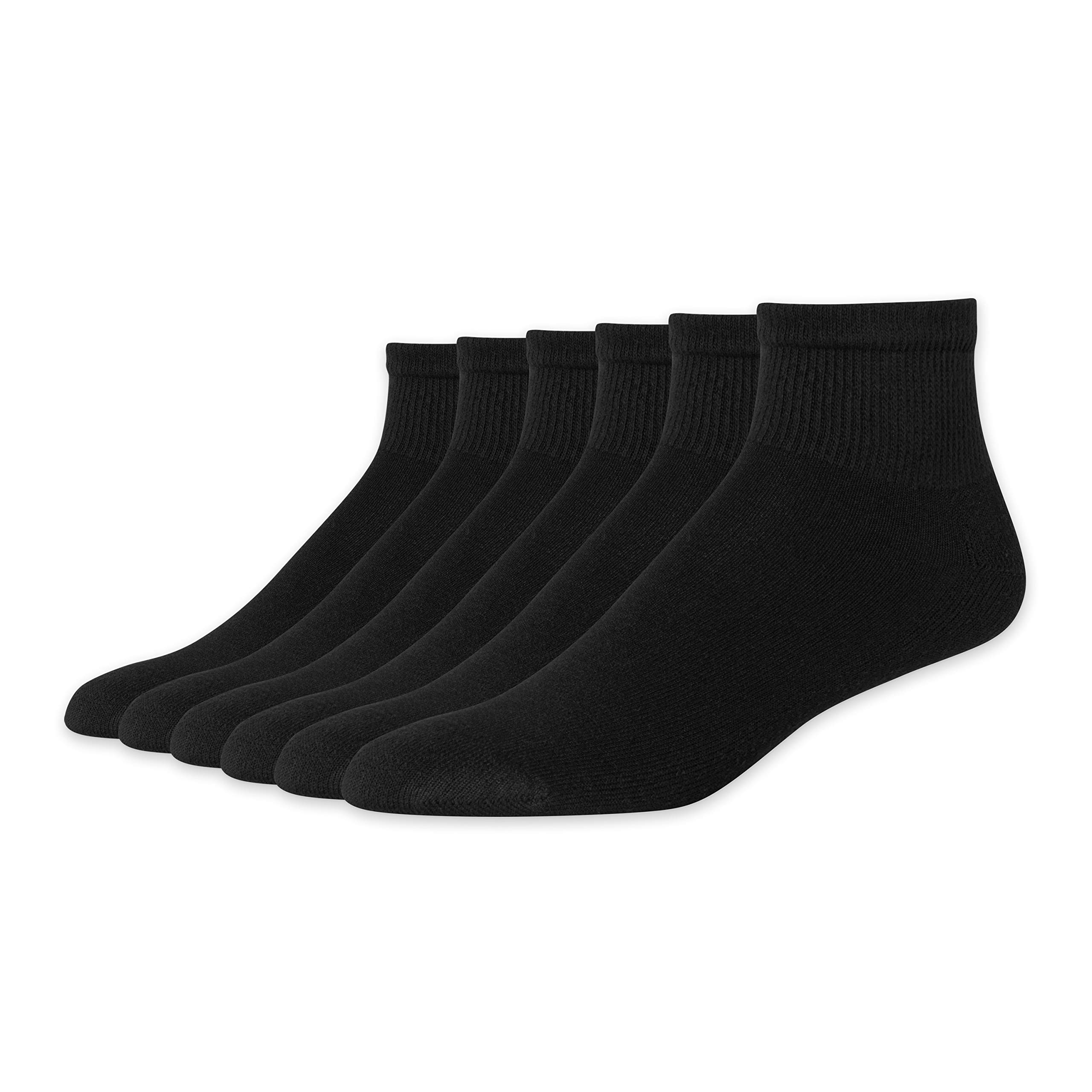 Hanes Men's Red Label Pack of 6 Cushion Ankle Socks