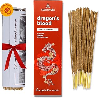 CALMVEDA Peru Dragons Blood Incense, Sangre de Grado Charcoal-free 80 Stick