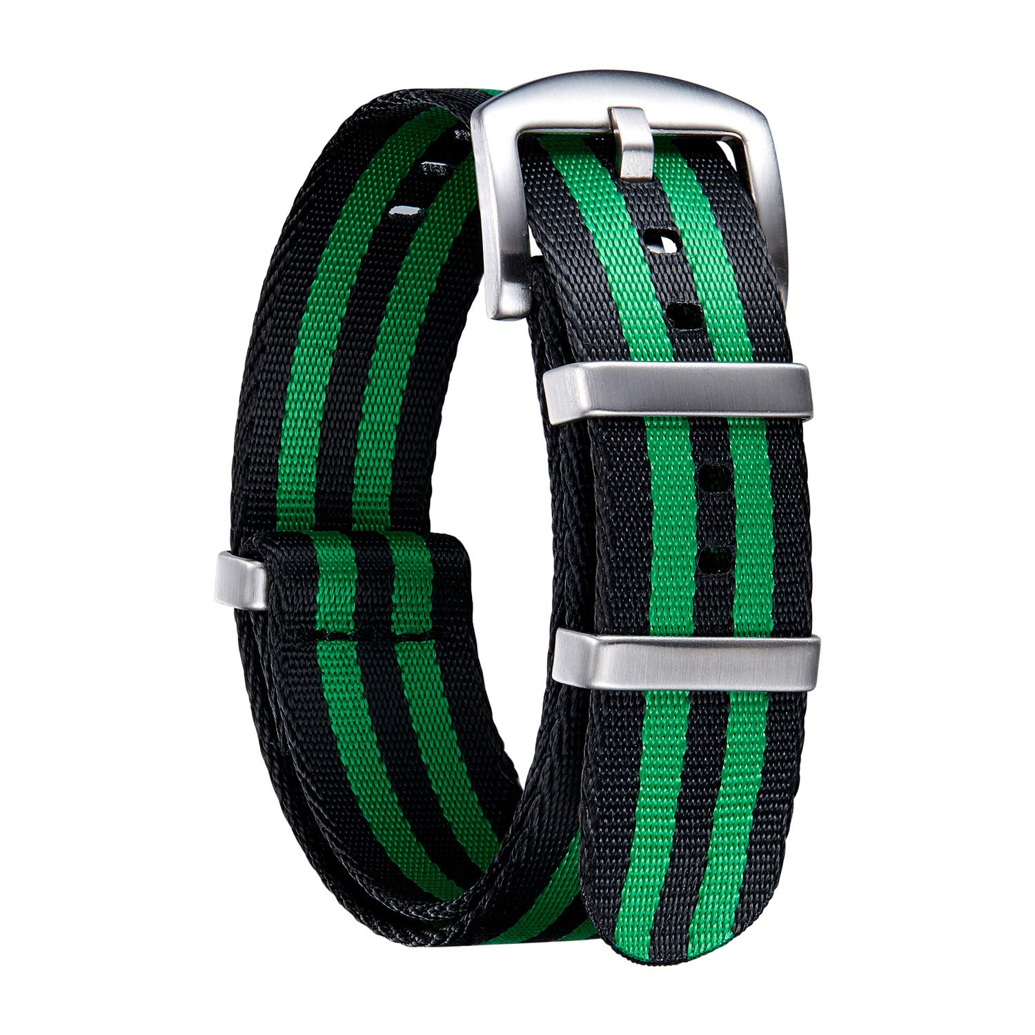 BINLUN Nylon Watch Straps Thick Multicolor High Quality Watch Strap with Black/S