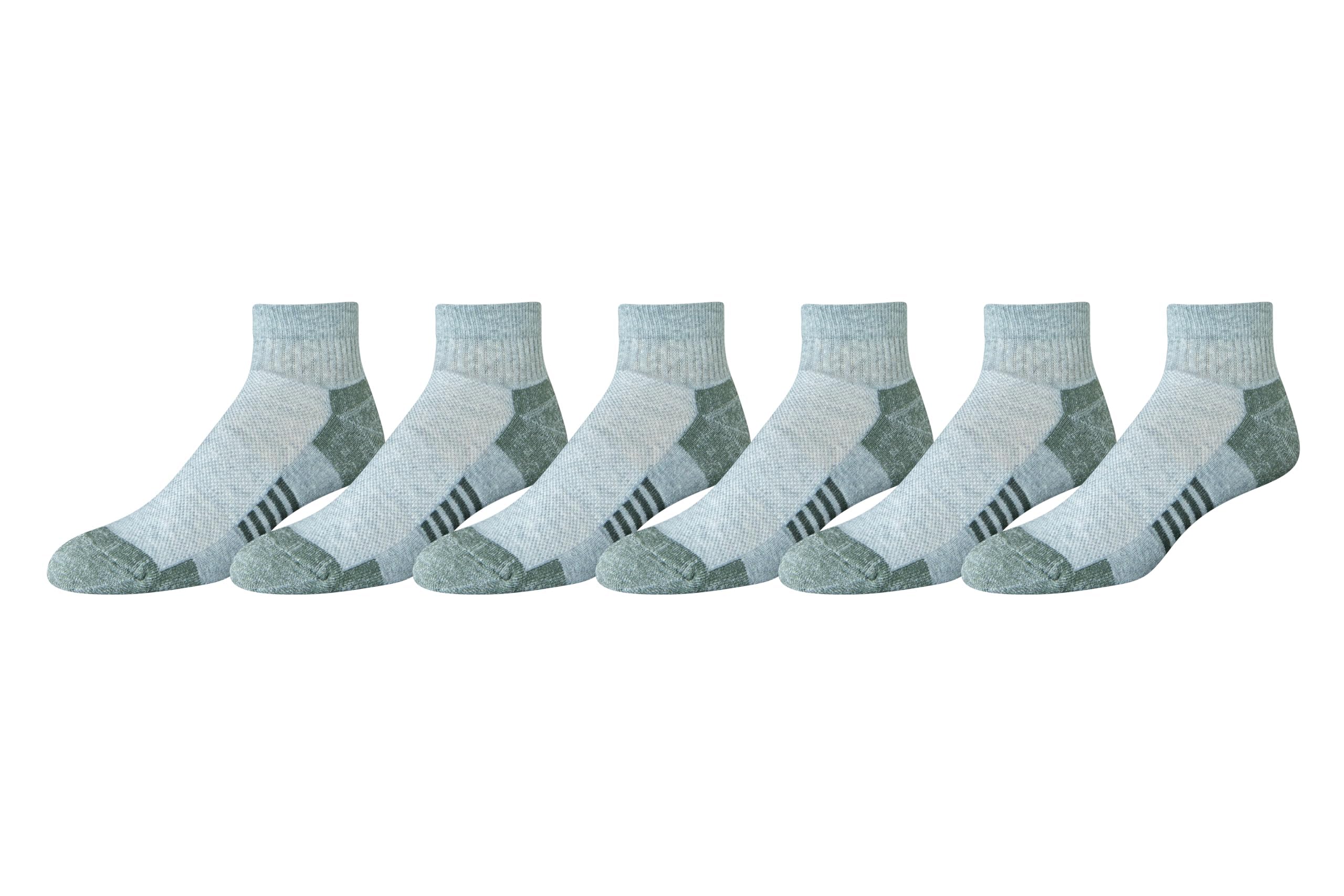 Amazon Essentials Men's Sporty Trainer Ankle Sports Socks Cotton Padded 6-Pack