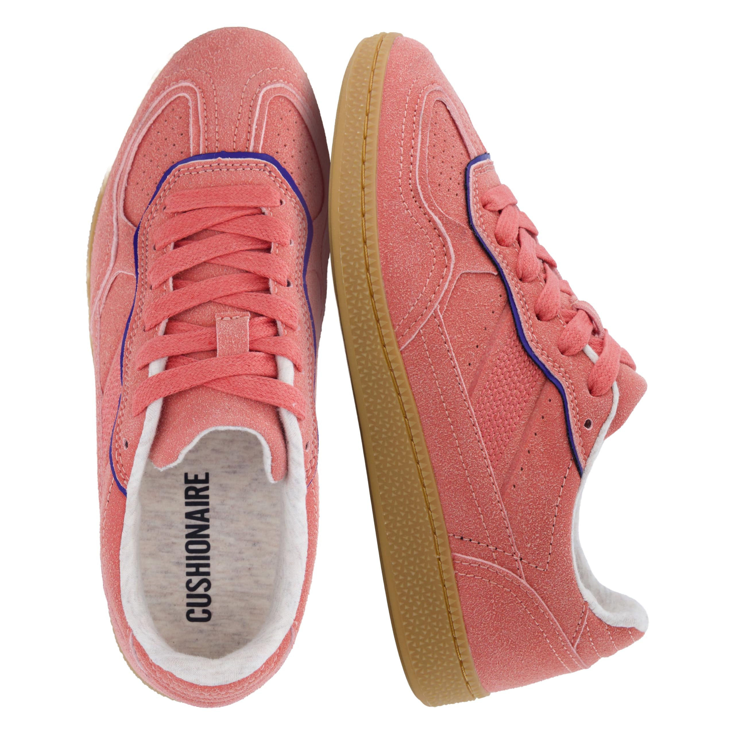 CUSHIONAIRE Bettina Women's Retro Trainers with Cushioned Insole and Durable Rub