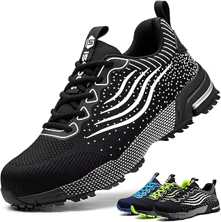 Steel Toe Shoes for Men Women Lightweight Safety Shoes Comfortable Steel Toe Indestructible Trainers Work Shoes