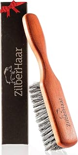 ZilberHaar Regular Beard Brush — Soft Boar Bristle Brush, Promotes Beard Growth, Works with Oils & Balms