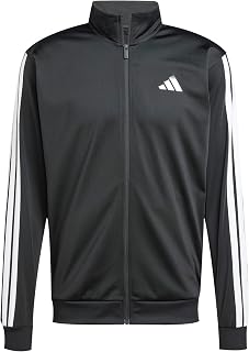 adidas Mens Essentials Warm-Up 3-Stripes Athletic Outerwear Casual - Blue