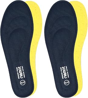 riemot 2 Pairs Memory Foam Insoles for Men and Women,Replacement Inner Soles for Sports,Work Boots,Trainers,Sneakers and Walking Shoes,Cushioned Soft Shoe Inserts