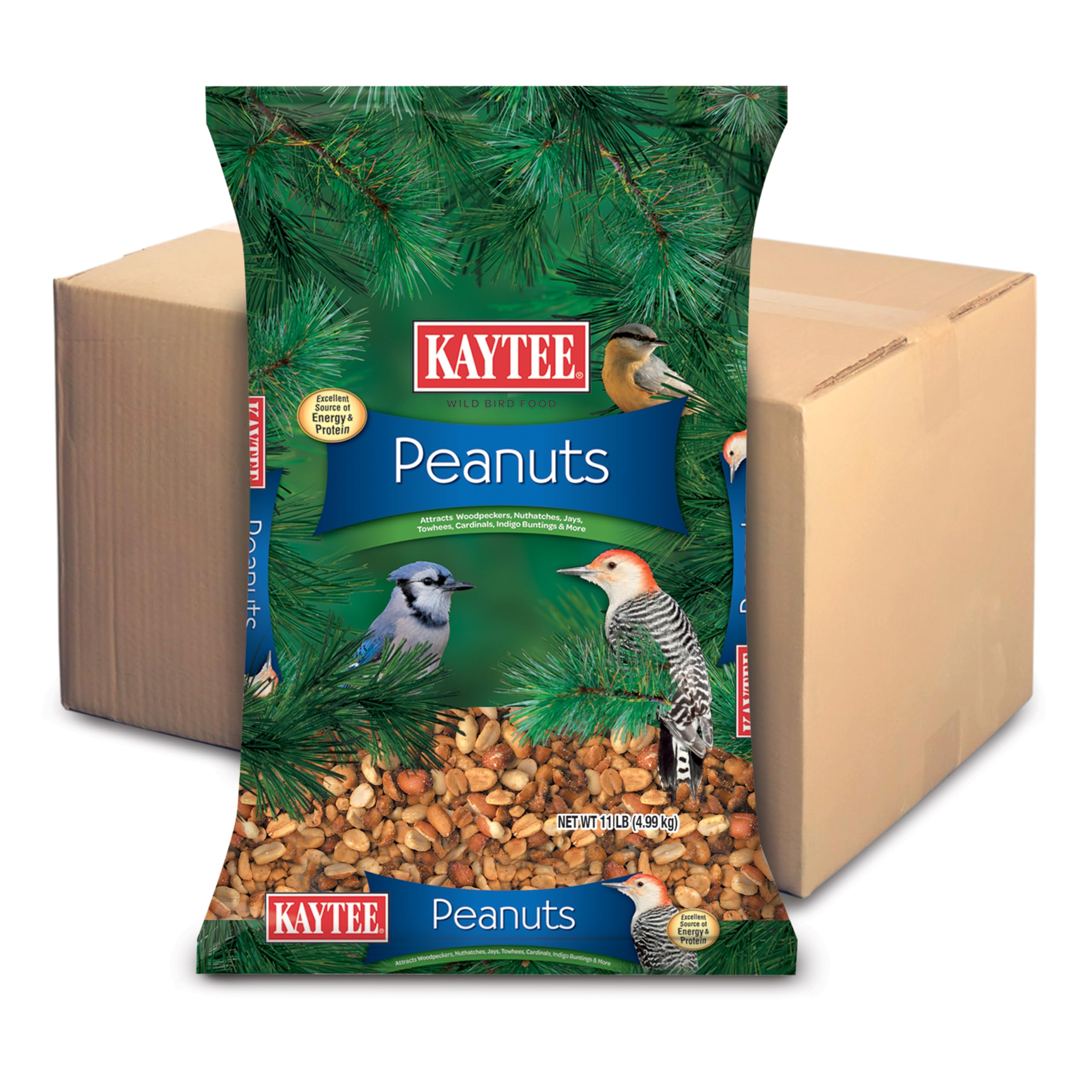 Kaytee Peanuts Wild Bird Food, High in Fat and Protein | Attract birds year-roun