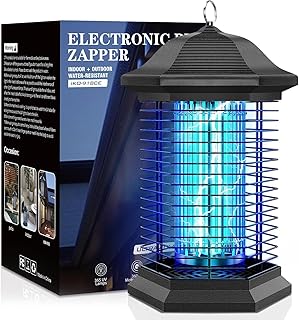 Fiveye Bug Zapper Outdoor Indoor, Electric Home Mosquito Zapper with 18W Power & 4400V High-Voltage, 1/2 Acre Coverage, 5.5ft Power Cord, 3 Prong Plug, Waterproof Fly Trap for Patio, Backyard, Garden