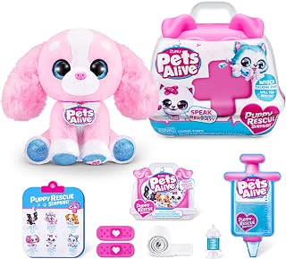 Pets Alive Pet Shop Surprise S3 Puppy Rescue (Cocker Spaniel) by ZURU Surprise Puppy Plush, Ultra Soft Plushies, Compound Surprises Inside, Interactive Toy Pets, Electronic Speak and Repeat