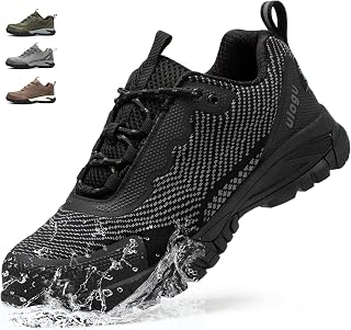 Ulogu Waterproof Safety Shoes for Men Women Non-Slip Steel Toe Sneakers