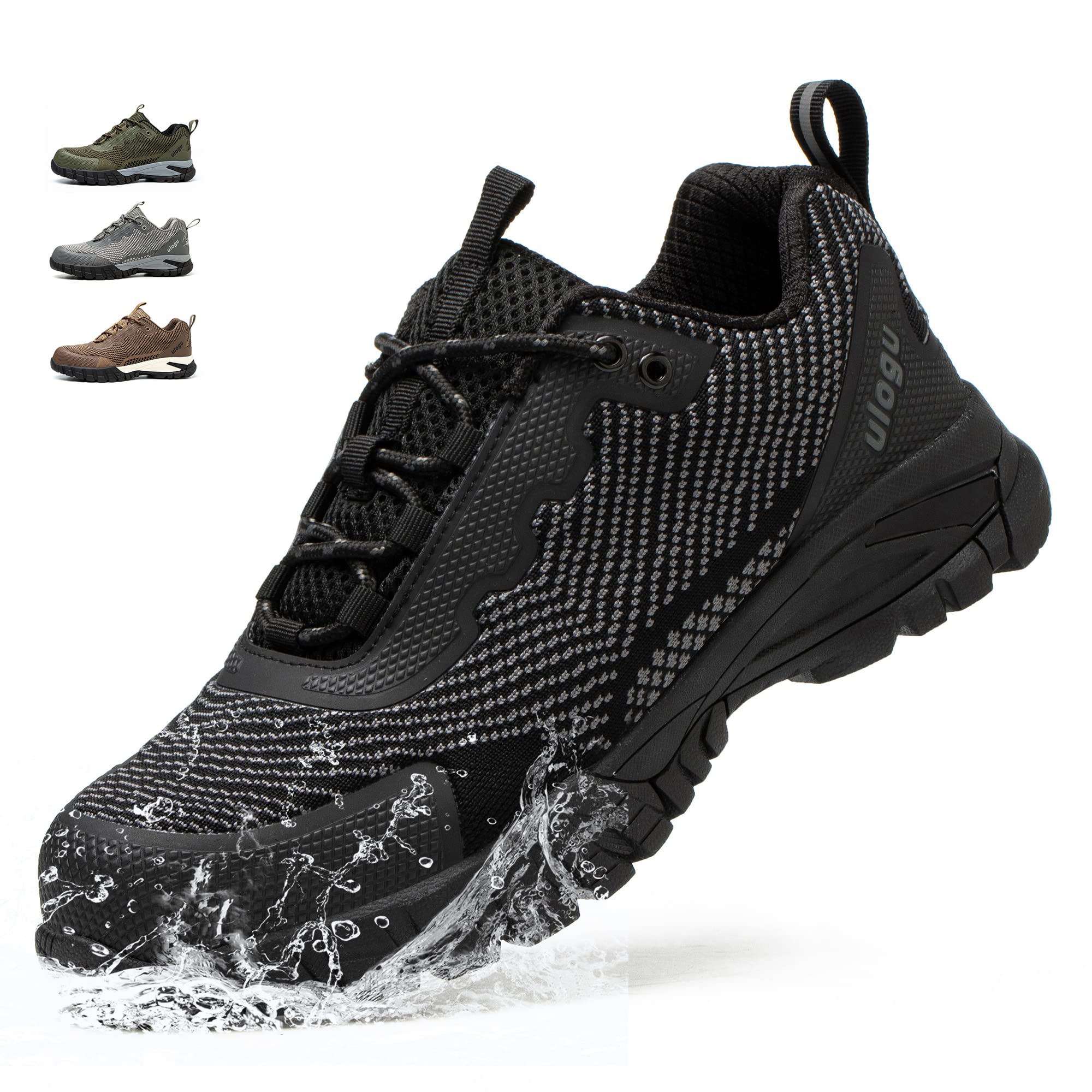 Ulogu Waterproof Safety Shoes for Men Women Non-Slip Steel Toe Sneakers
