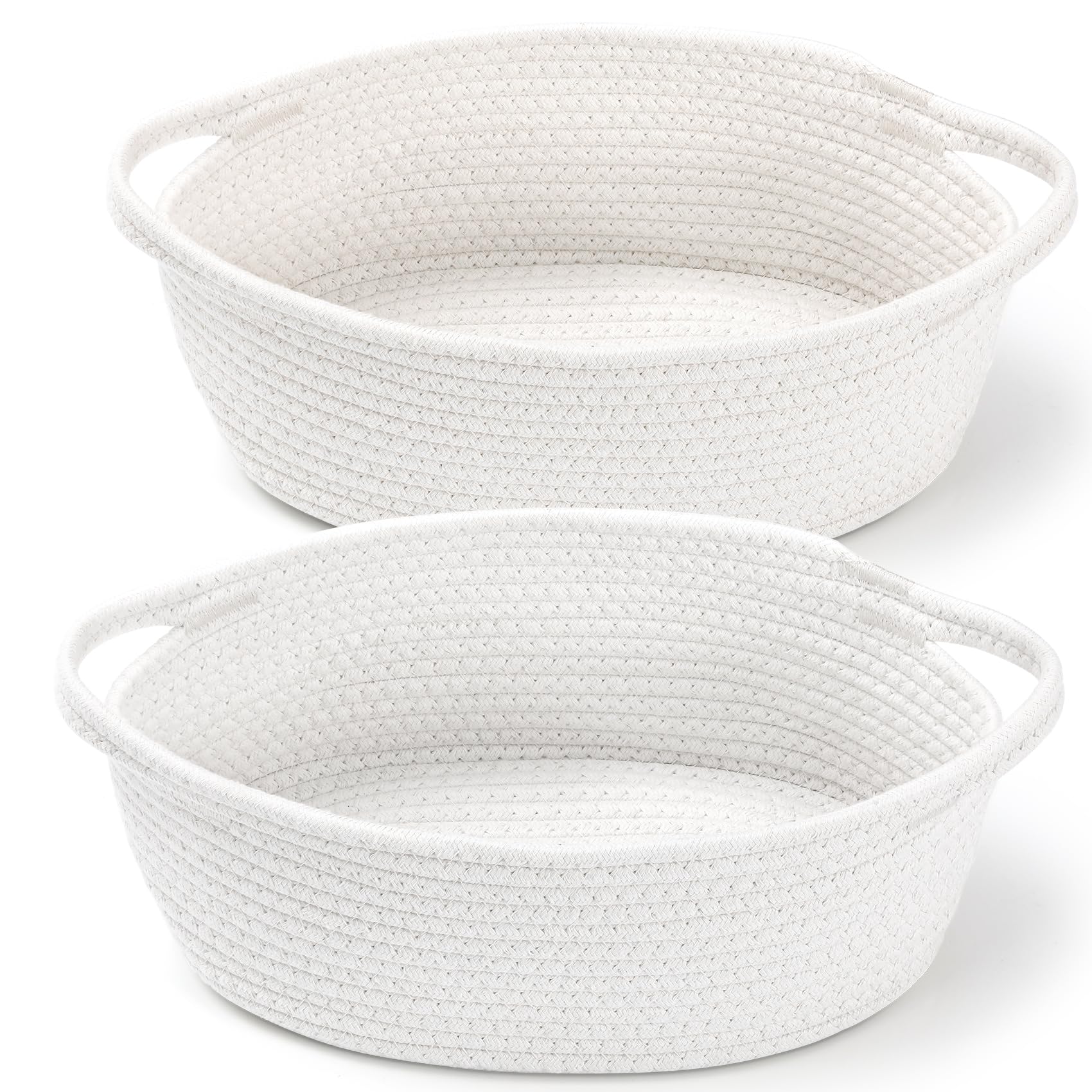 2 Pack Small Woven Basket with Gift Bags and Ribbons, Empty Decorative Gift Ches