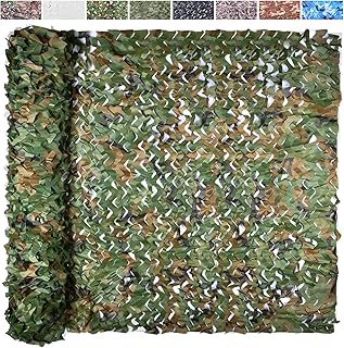 Yeacool Camo Netting Camouflage Netting 20x20 10x20 10x10 Bulk Roll Burlap Camo Tarp Sunshade Net for Hunting Blind Dinosaur Birthday Jungle MilitaryTheme Party Decoration Camping Shooting