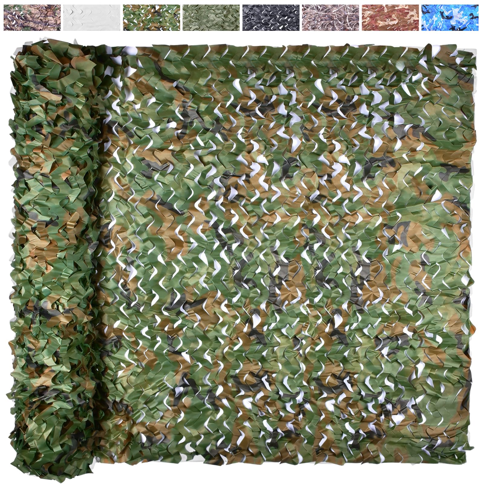 Yeacool Camo Netting Camouflage Netting 20x20 10x20 10x10 Bulk Roll Burlap Camo 