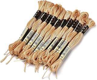 10 Skeins Lilac Embroidery Thread 0.5mm Polyester 6 Ply Embroidery Thread for Cross Stitch Friendship Bracelets 8 Meters