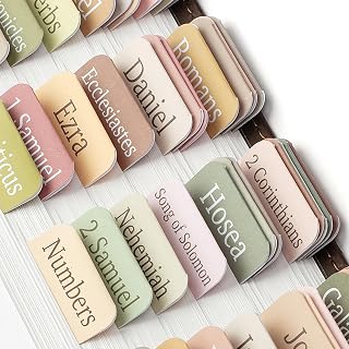 Mr. Pen- Bible Tabs, 75 Tabs, Boho Theme, Laminated Bible Tabs for Women and Men