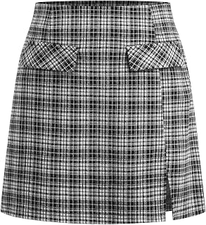 CIDER Mini Skirt High Waist Split Party Basic A Line Skirt