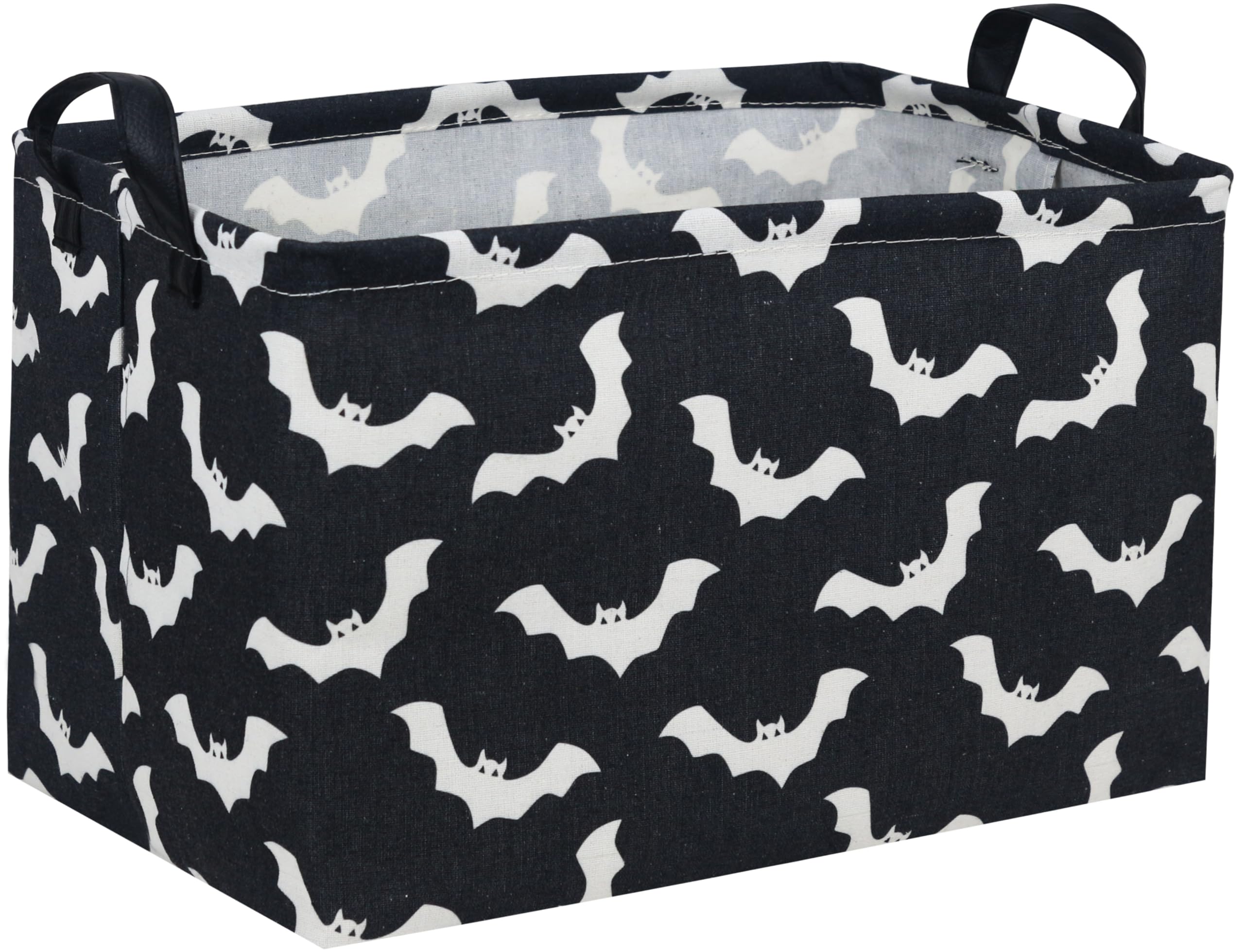 Essme Rectangular Bat Basket,Kids Storage Bins Organizer with Handles for Hallow