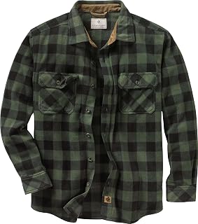 Legendary Whitetails Men's Long Sleeve Fleece Button Up Shirt Casual Fit Thick Heavyweight Long Sleeve Fleece Button Up Shirt Casual Fit Thick Heavyweight (Pack of 1)