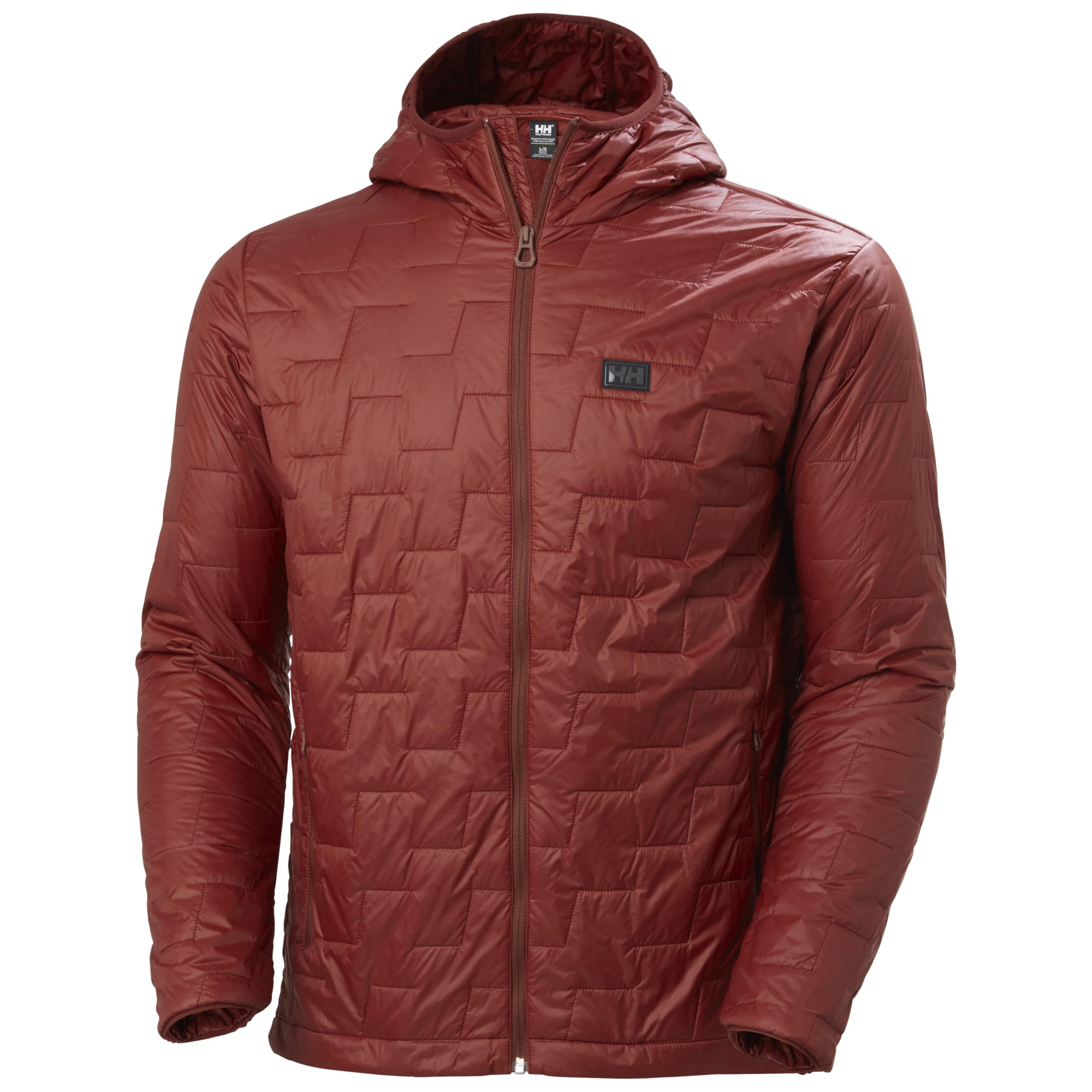 Helly Hansen Men's LIFALOFT Hooded Insulator Jacket, 180 Mars Red - Large