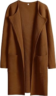 ANRABESS Womens Cardigan Sweater Open Front Knit Long Coatigan Dressy Casual Jacket Coat 2025 Fall Outfits Classy Clothes