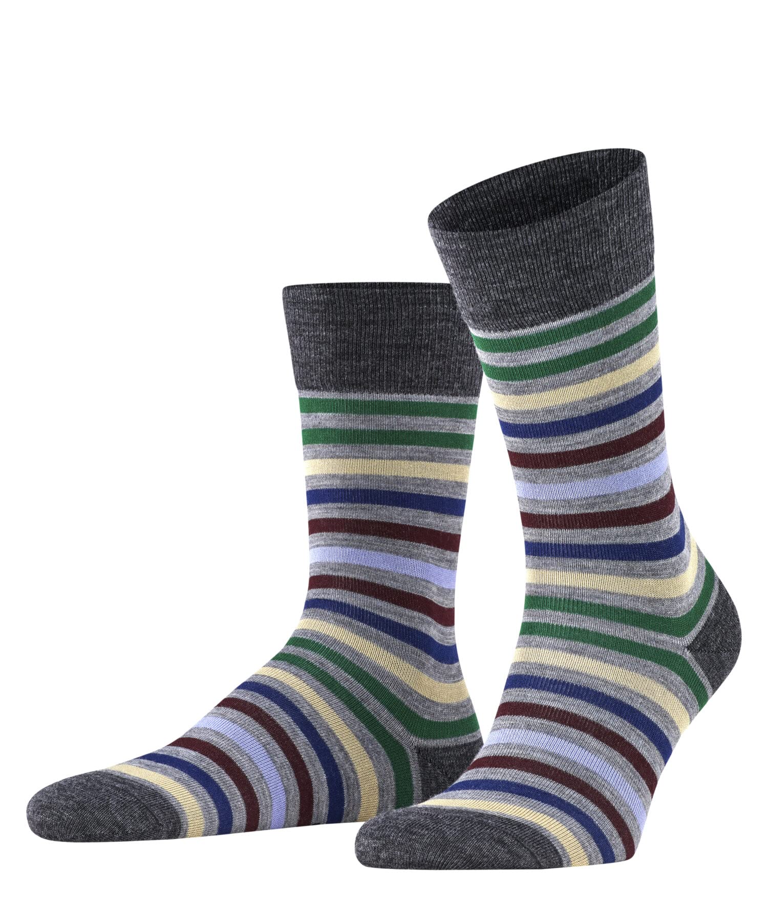 FALKE Men's Tinted Stripe Socks Breathable Climate-Regulating Odour-Neutralising