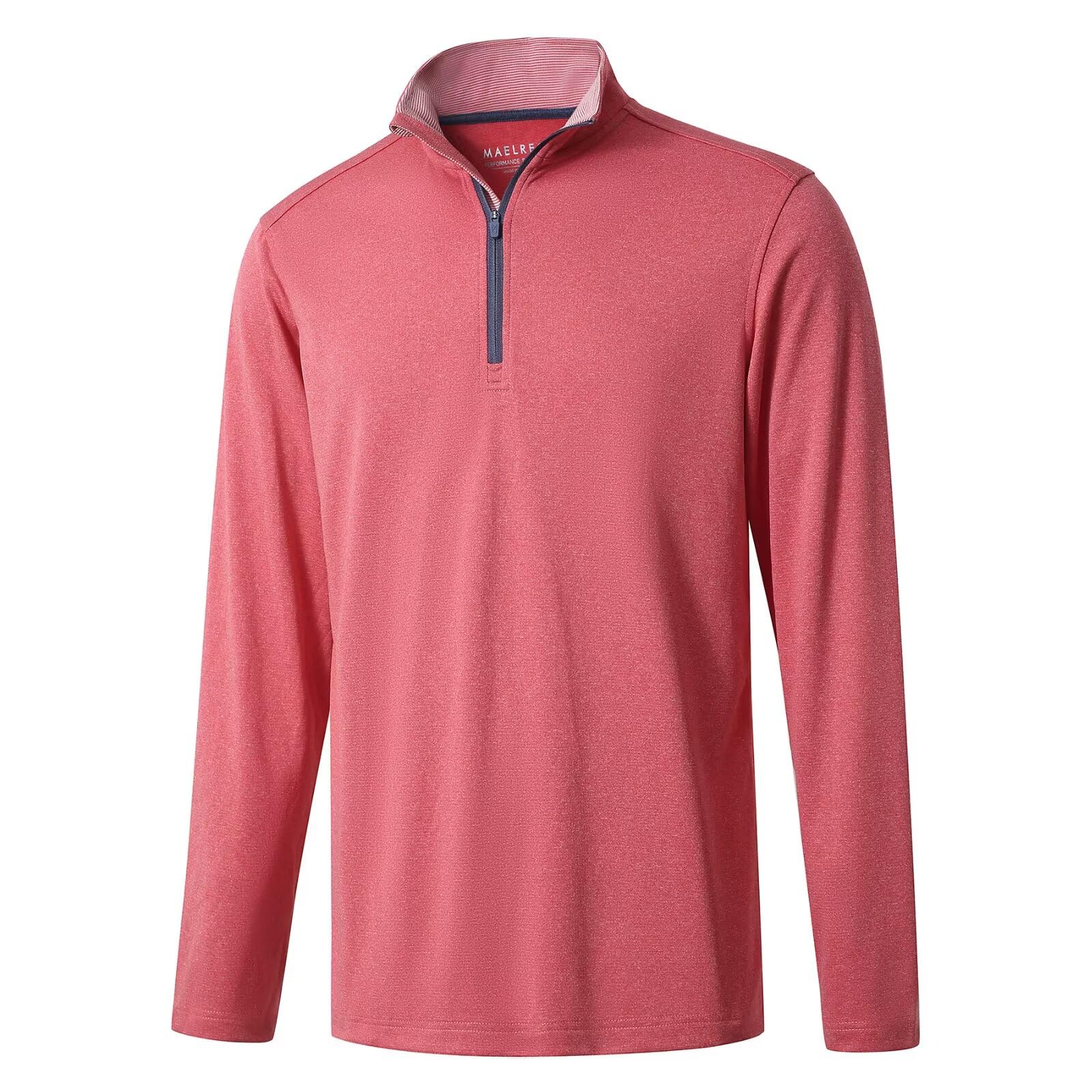 M MAELREG Mens Golf Quarter Zip Dry Fit Long Sleeve Moisture Wicking Mock Neck 1