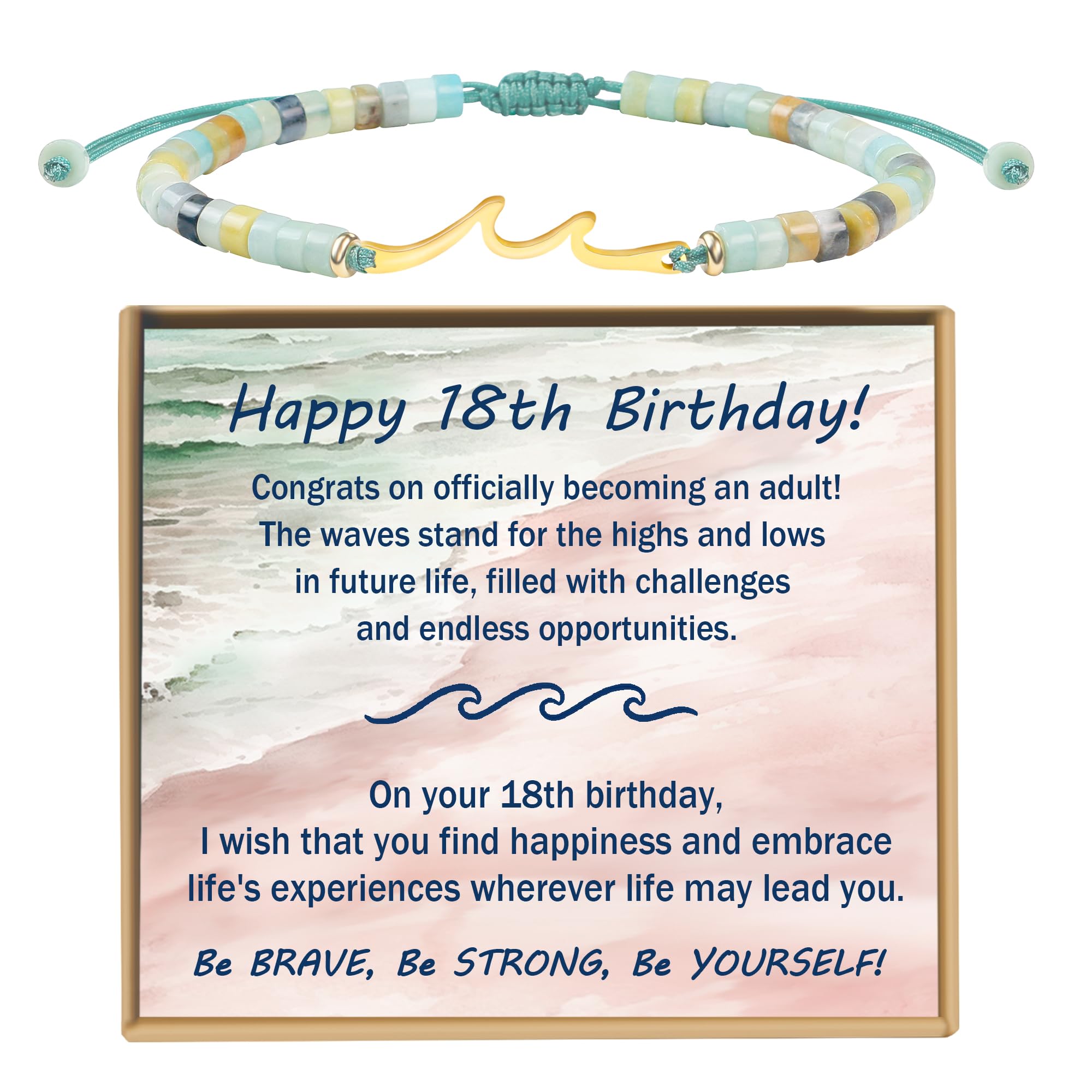 Sereney 13th 16th 18th 40th 50th 60th Birthday Gifts Wave Birthday Bracelet