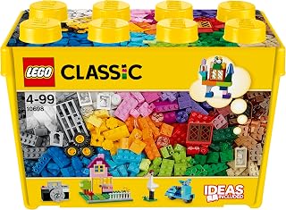 LEGO Classic Large Creative Brick Box 10698 | Toys for 4+ Year Old Boys & Girls, Educational Set, Colourful Bricks & Storage Box, Green Baseplate, Gift Idea, 790 Pieces