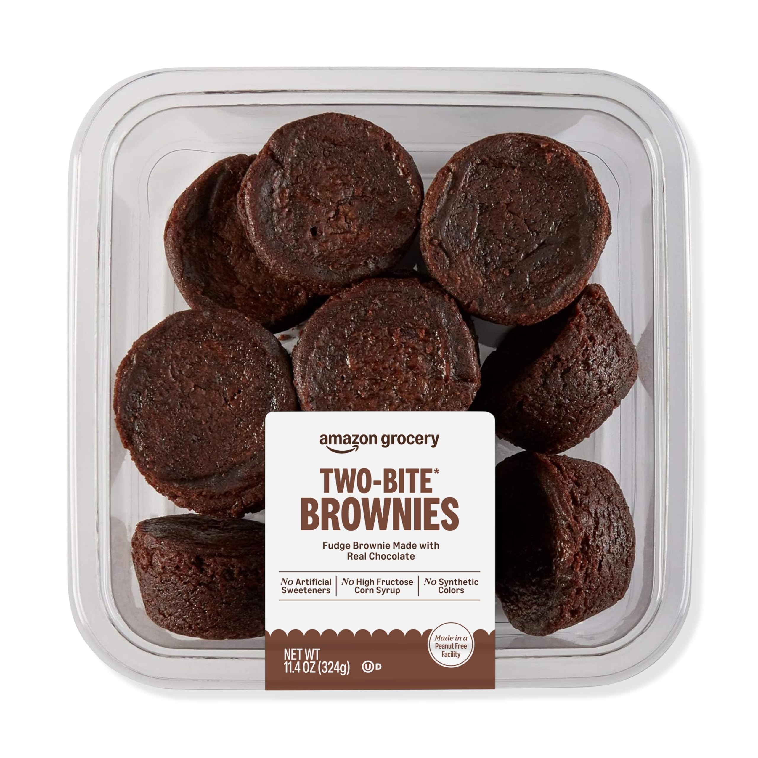 Amazon Grocery, Two Bite Brownies, 11.4 Oz, Frozen