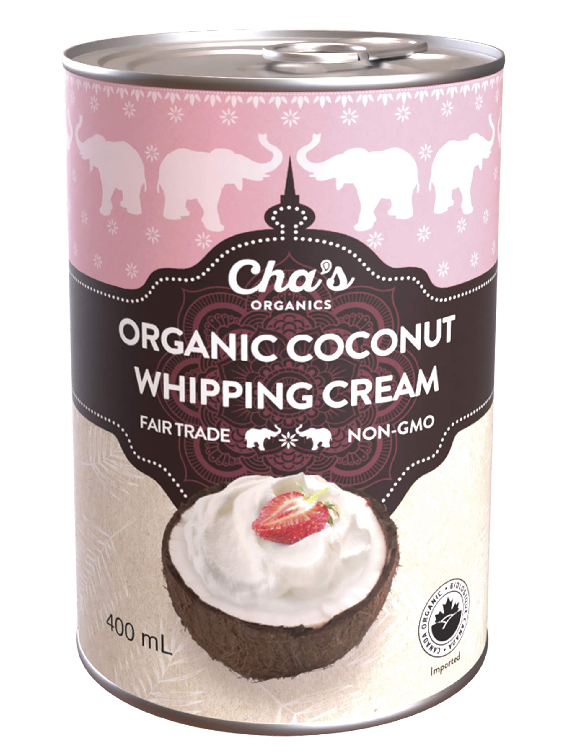 Cha's Organics Coconut Whipping Cream (Pack of 6), Count