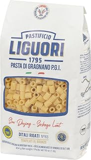Pastificio Liguori - Bronzo Pasta Ditali Rigati 83 454gr (1 Pack)