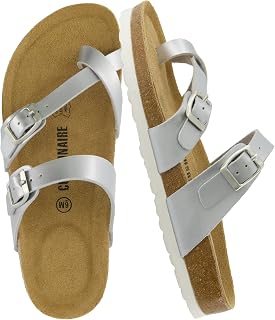 CUSHIONAIRE Women's Luna Cork Footbed Sandal + Comfort