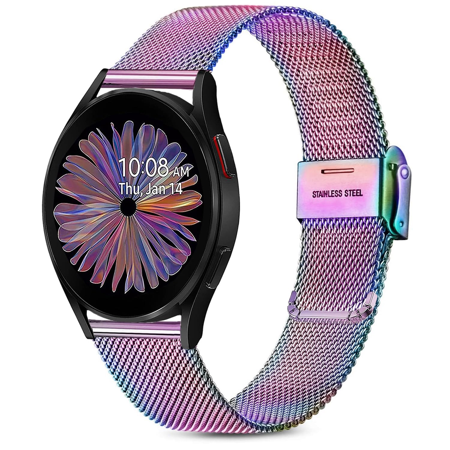 Issinlky Samsung Galaxy Watch 4 Armband, 20mm Edelstahl Armband für Galaxy Watch