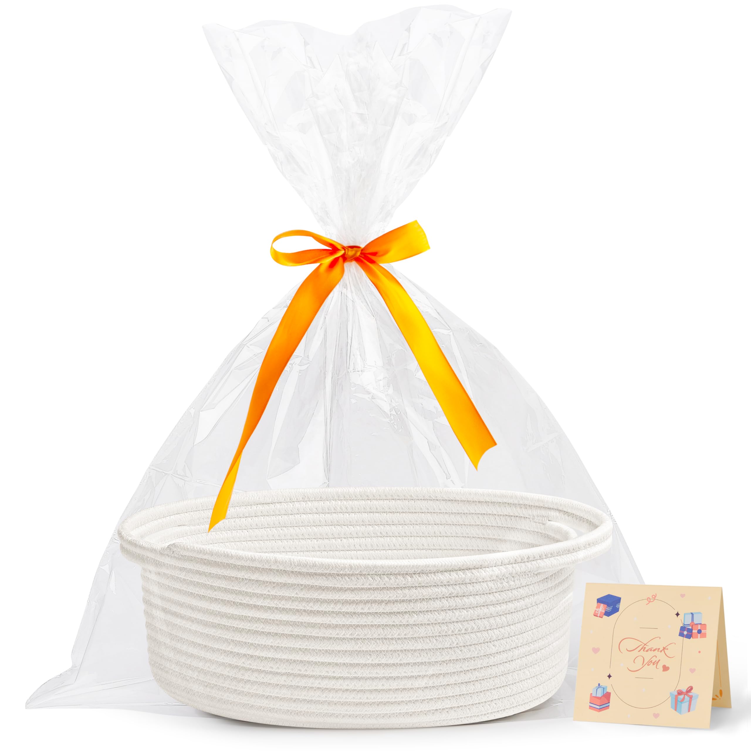 Pro Goleem Small Woven Basket with Gift Bags and Ribbons Durable Baskets for Gif